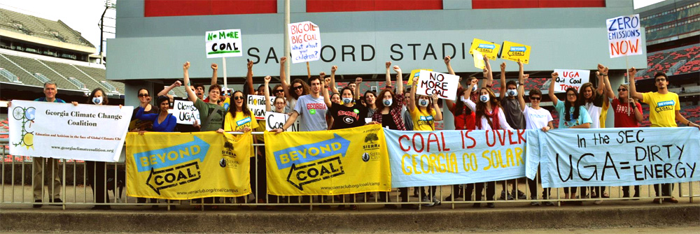UGA Beyond Coal protest
