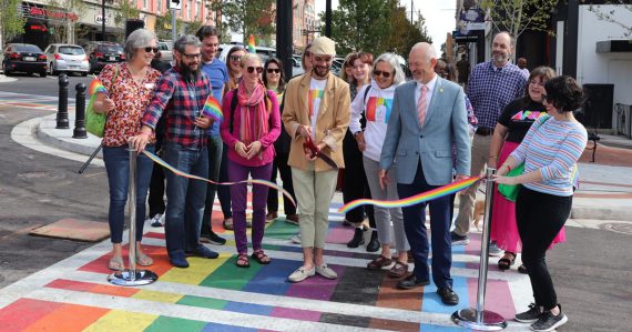 Rainbow crosswalk ceremony