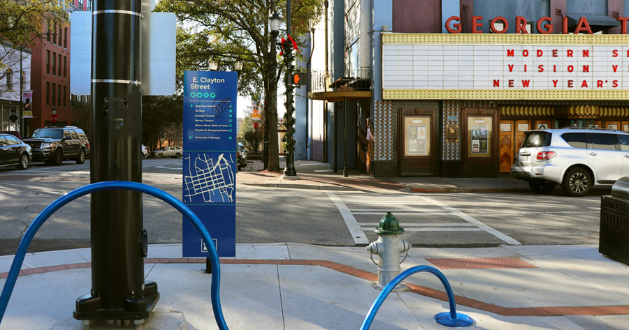 The "blue noodle" on Clayton Street