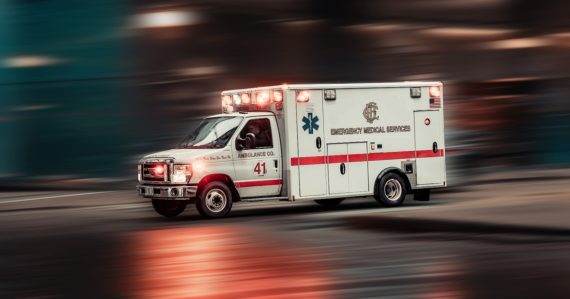 Ambulance driving in an emergency
