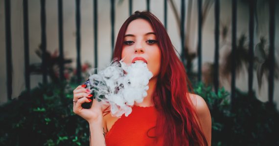Woman vaping