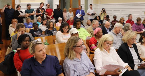 commission chamber full of people