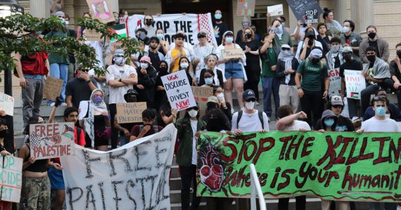 Students for Justice in Palestine rally