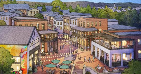 Drawing of a proposed housing development