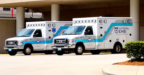 Two National EMS ambulances