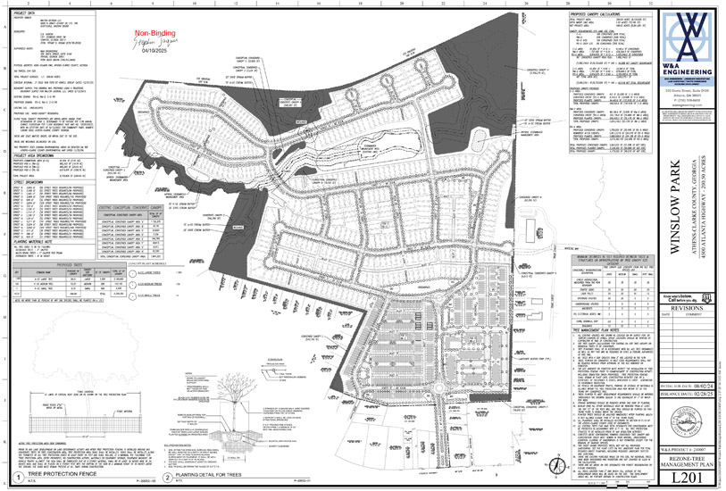 Schematic of the new design for Winslow Park