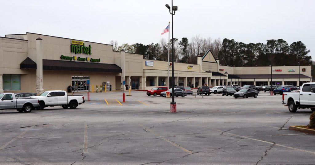 Current conditions at the Homewood Hills shopping center