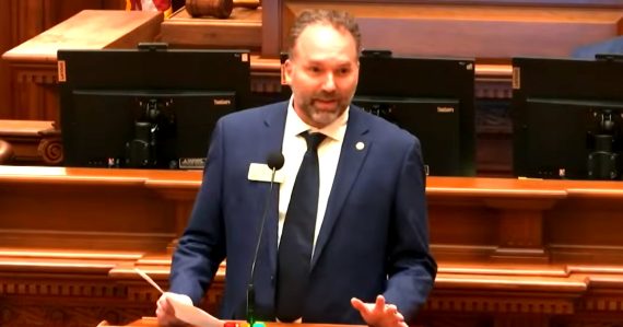 Georgia State Rep Eric Gisler on the house floor