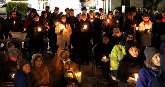 A candlelight vigil