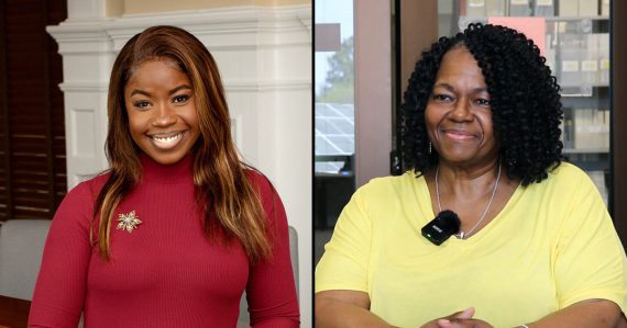 Commissioner Tiffany Taylor and challenger Tammie Foote